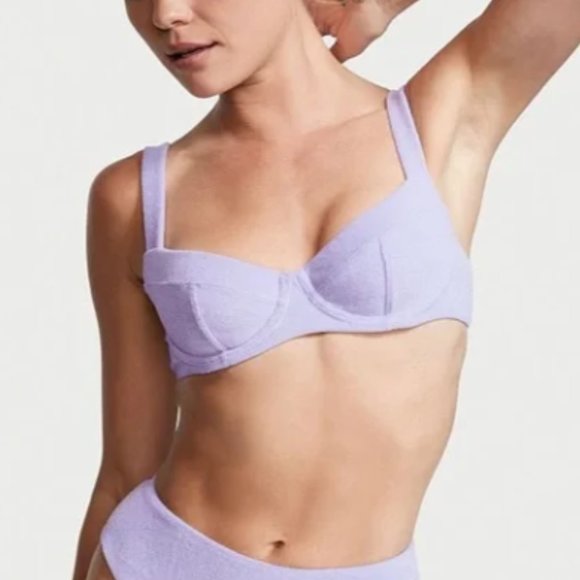 Victoria Secret Swimwear Essential Wicked Bikini Top Lavender - Picture 1 of 3